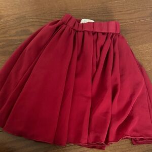 Chic Kids Red Pleated Skirt